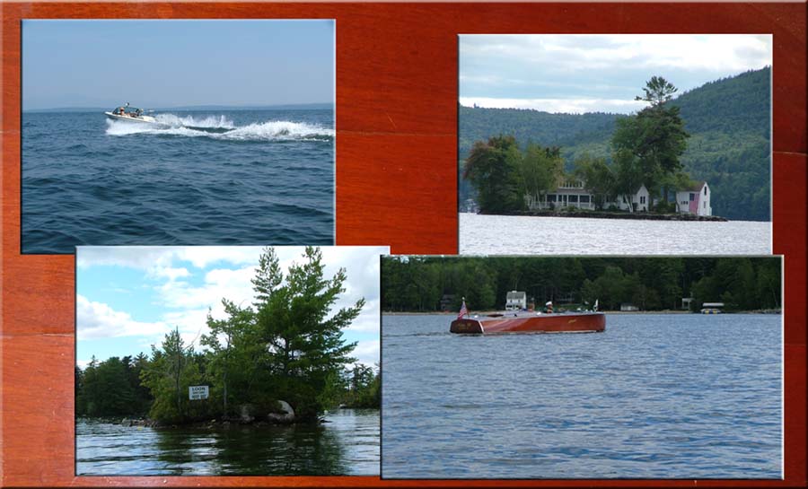 Family Boating On Lake Winnipesaukee in New Hampshire