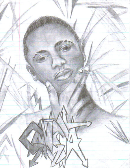 Pencil sketches - Gansta.